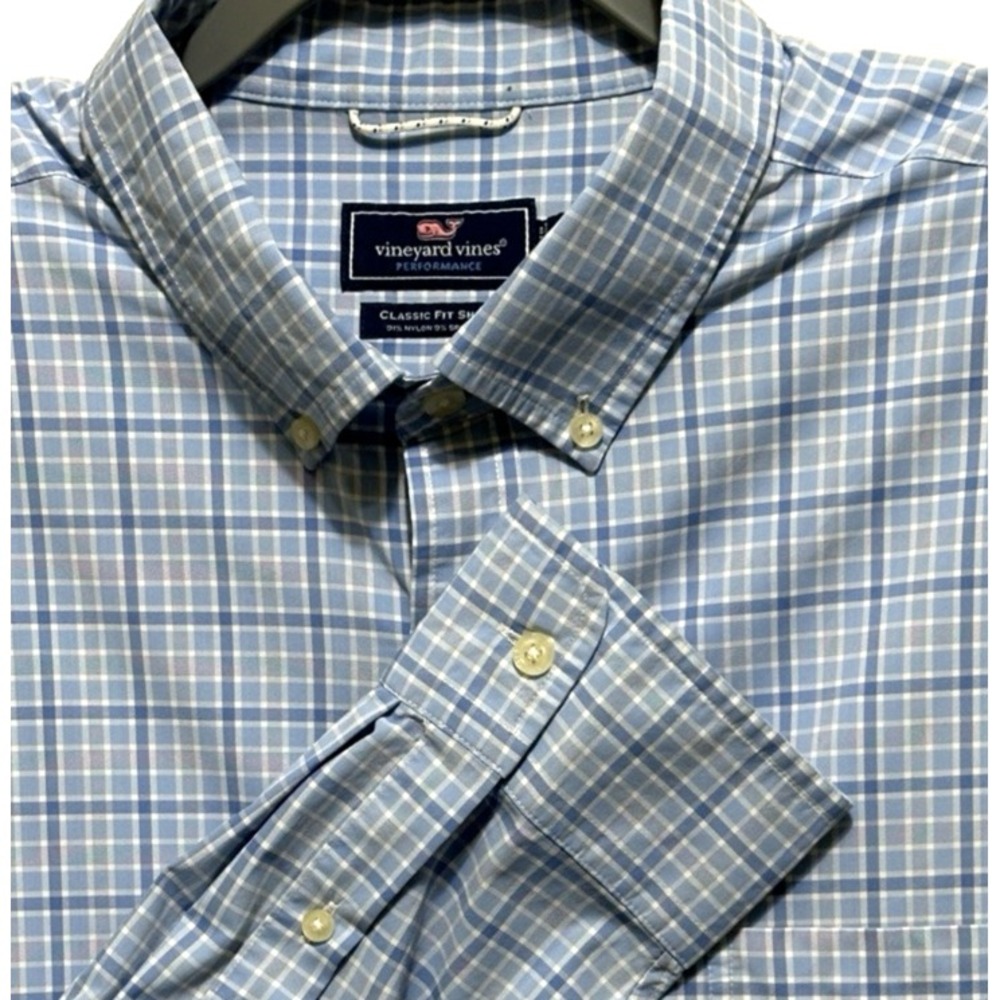 Vineyard Vines Classic Fit PERFORMANCE XXL NYLON Long Sleeve Dress Shirt